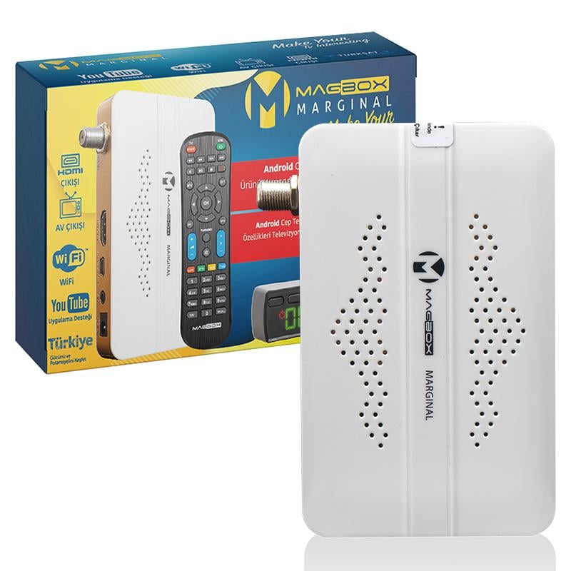 MAGBOX MARGINAL TKGSLİ FULL HD + USB MİNİ HD UYDU ALICISI (YOUTUBE-DISPLAY GÖZ TUŞLU)
