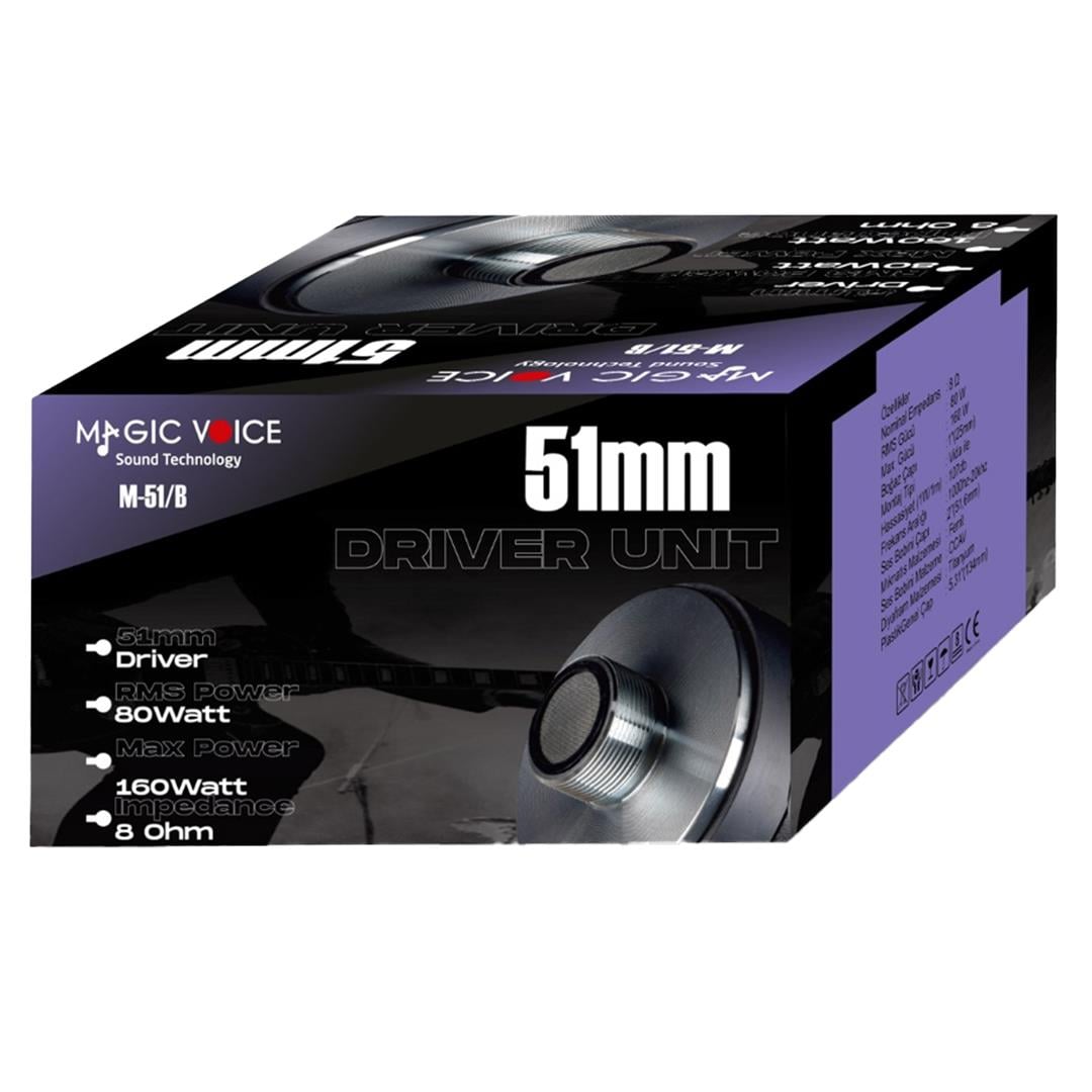 MagicVoice M-51/B 80W RMS 8 Ohm 51mm Profesyonel Hoparlör Tweeter