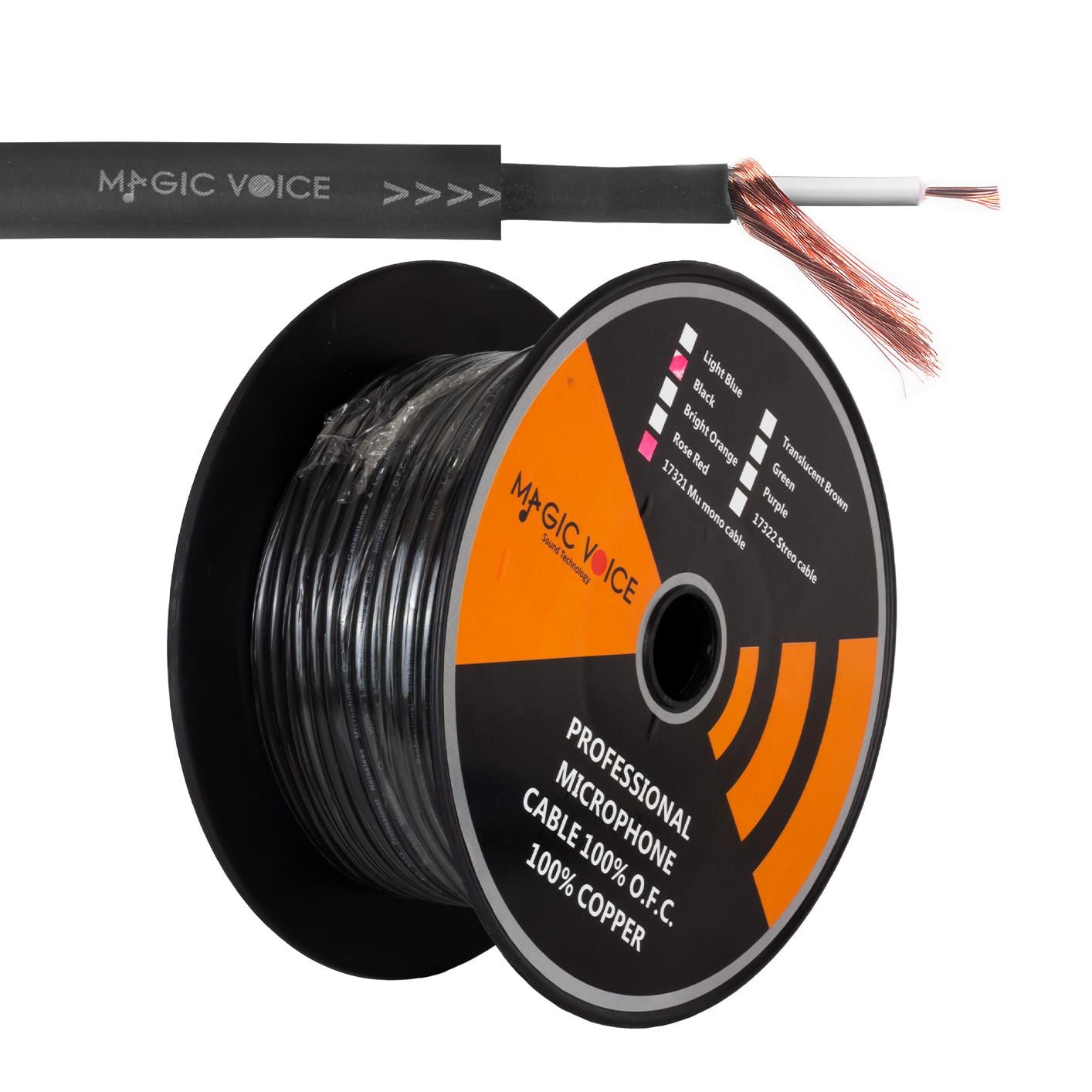 MAGICVOICE MİKROFON KABLOSU MONO 1.KALİTE 52 METRE SİYAH