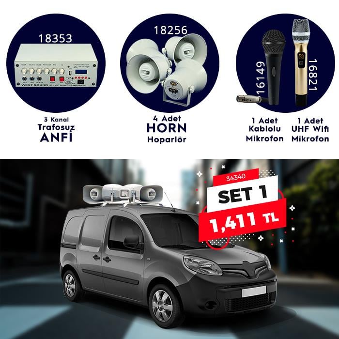 MAGICVOICE MV-206U UHF MİKROFONLU SEÇİM HOPARLÖR SETİ (6X200W)