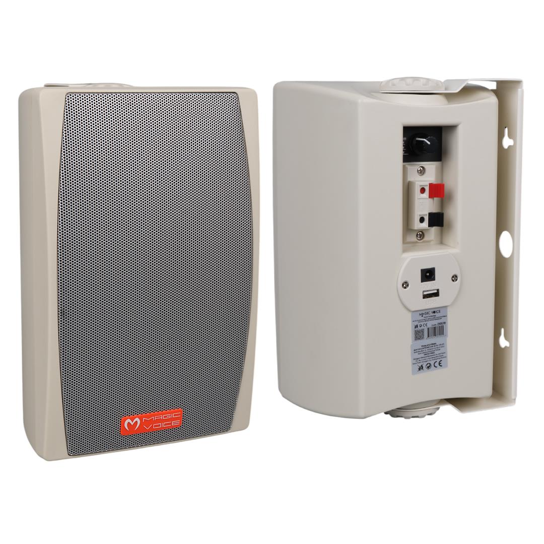 MAGİCVOİCE MG-24 13 CM 50 WATT ÇİFTLİ USBLİ KOMÜTATÖRLÜ TRAFOLU BEYAZ SÜTUN HOPARLÖR Fiyatı - Merter Elektronik