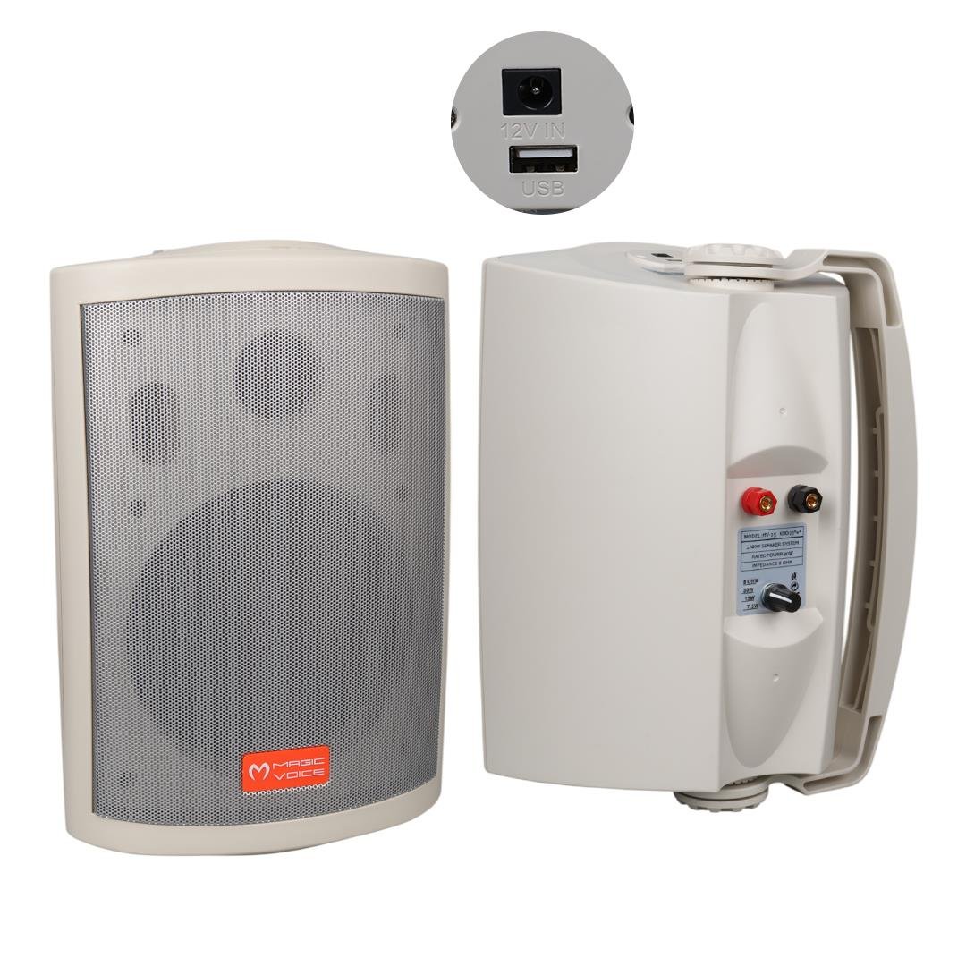 MAGİCVOİCE MG-25 16 CM 80 WATT ÇİFTLİ USBLİ KOMÜTATÖRLÜ TRAFOLU BEYAZ SÜTUN HOPARLÖR Fiyatı - Merter Elektronik
