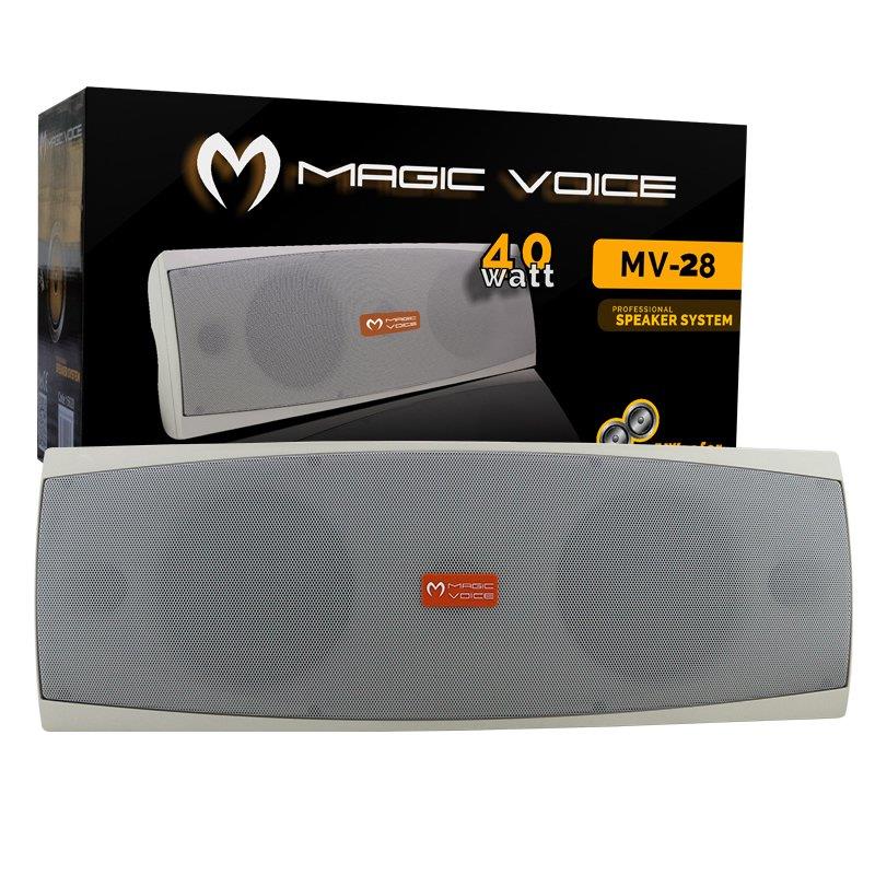 MAGICVOICE MV-28 2*13 CM 40 WATT TEKLİ BEYAZ TRAFOSUZ SÜTUN HOPARLÖR