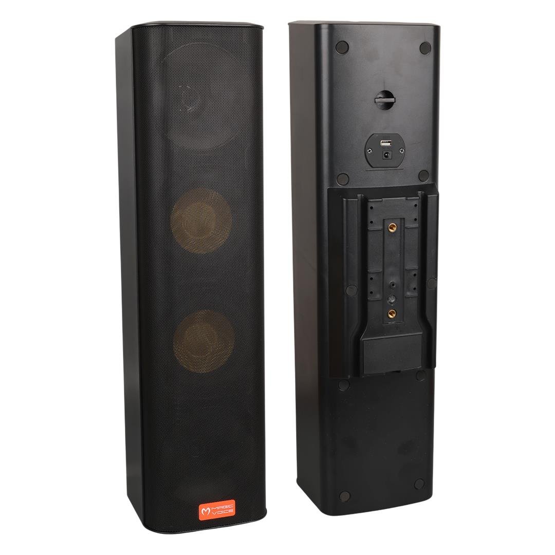 MAGİCVOİCE MG-28 2*13 CM 40 WATT TEKLİ USBLİ KOMÜTATÖRLÜ SİYAH TRAFOLU SÜTUN HOPARLÖR Fiyatı - Merter Elektronik