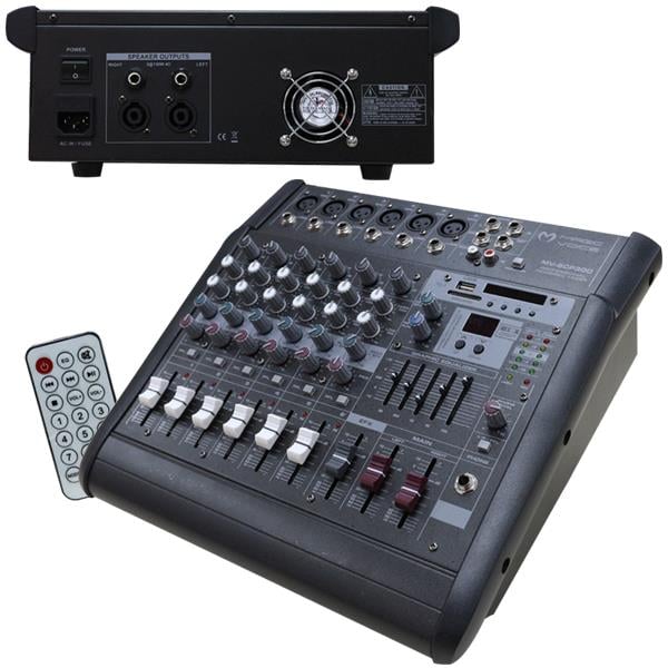 MAGICVOICE MV-6CP300 6 KANAL 300 WATT BLUETOOTH POWER MIXER