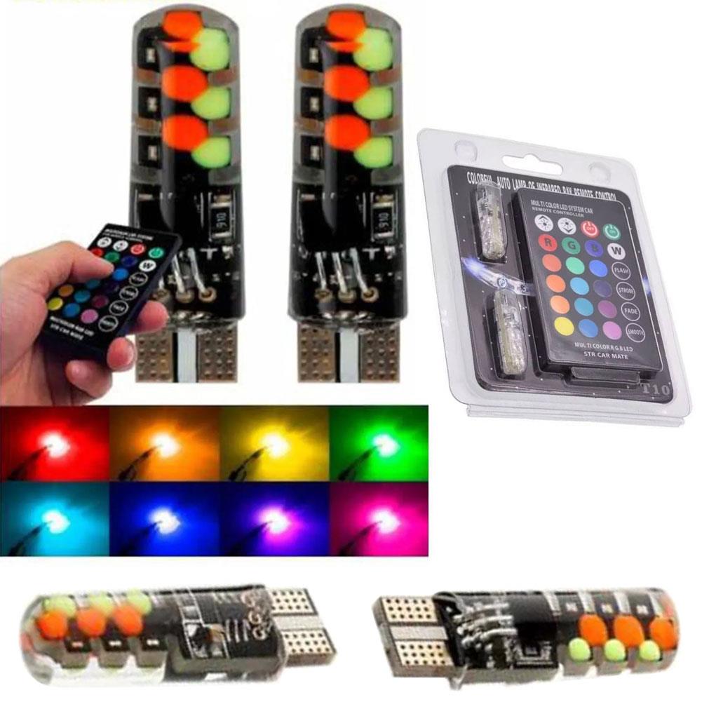 MAGİCVOİCE T10 KUMANDALI 18 RGB LED ÇAKARLI UNİVERSAL ARAÇ PARK AMPULÜ (2 ADET)