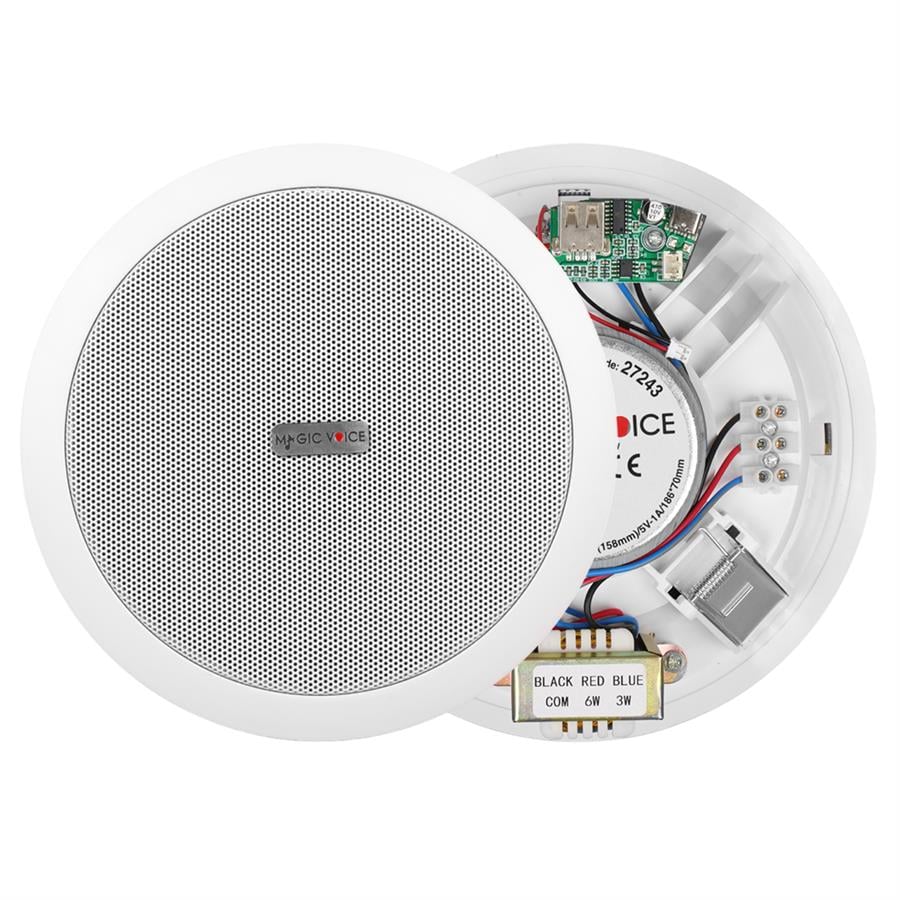 MAGICVOICE TPI-351 16 CM 5,25 6 WATT BEYAZ TEKLİ USBLİ TRAFOLU ALÇIPAN HOPARLÖR Fiyatı - Merter Elektronik