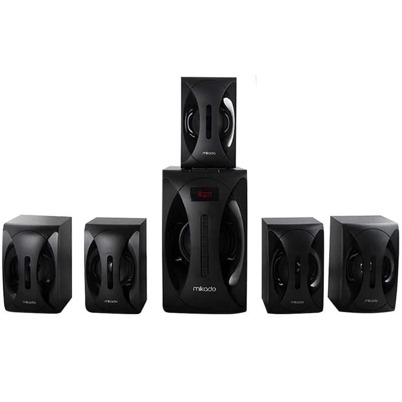 MIKADO MD-512 5+1 USB-SD GİRİŞ FM RADYOLU SİYAH SES SİSTEMİ SPEAKER - HOPARLÖR