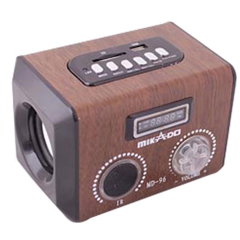 MIKADO MD-96 USB+SD+FM DESTEKLİ KAHVERENGİ SPEAKER - HOPARLÖR