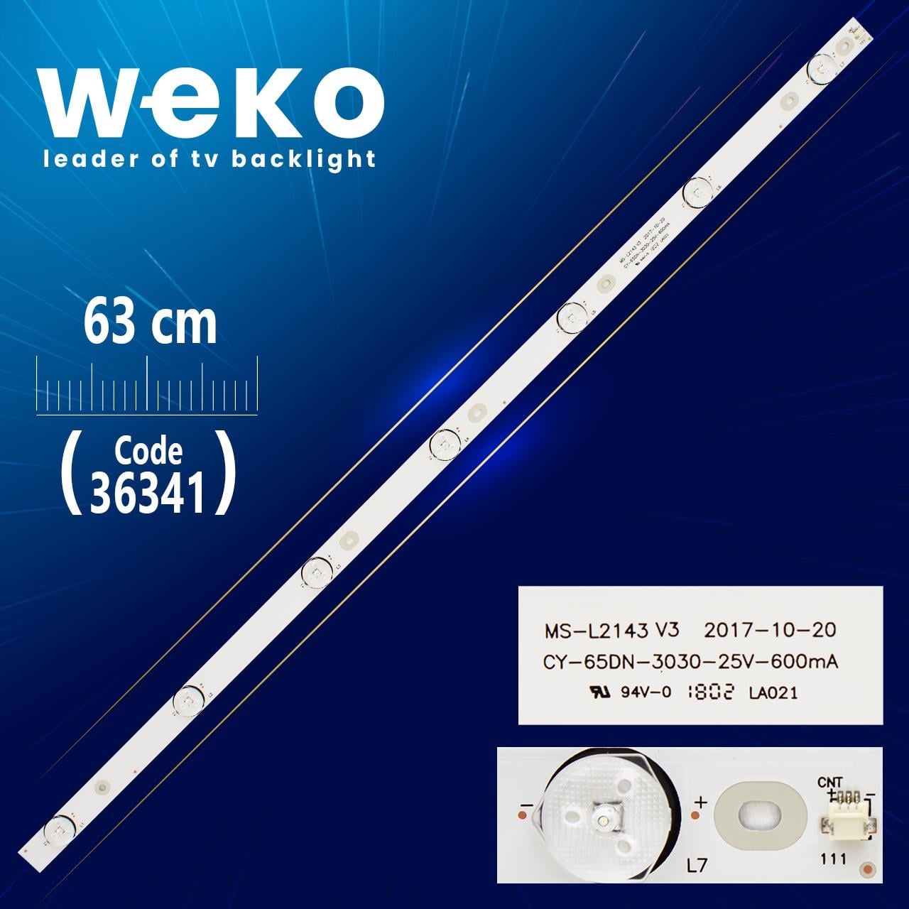 MS-L2143 V3 CY-65DN-3030-25V-600mA  63 CM 7 LEDLİ