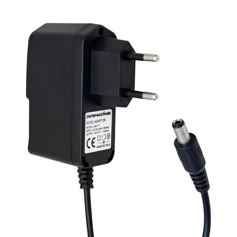 MUSTANG MS-717 12 VOLT - 1 AMPER 5.5*2.5 UÇLU PRİZ TİPİ PLASTİK ADAPTÖR