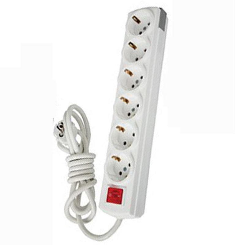 MUTLUSAN 6LI 2 METRE KABLOLU ANAHTARLI PRİZ