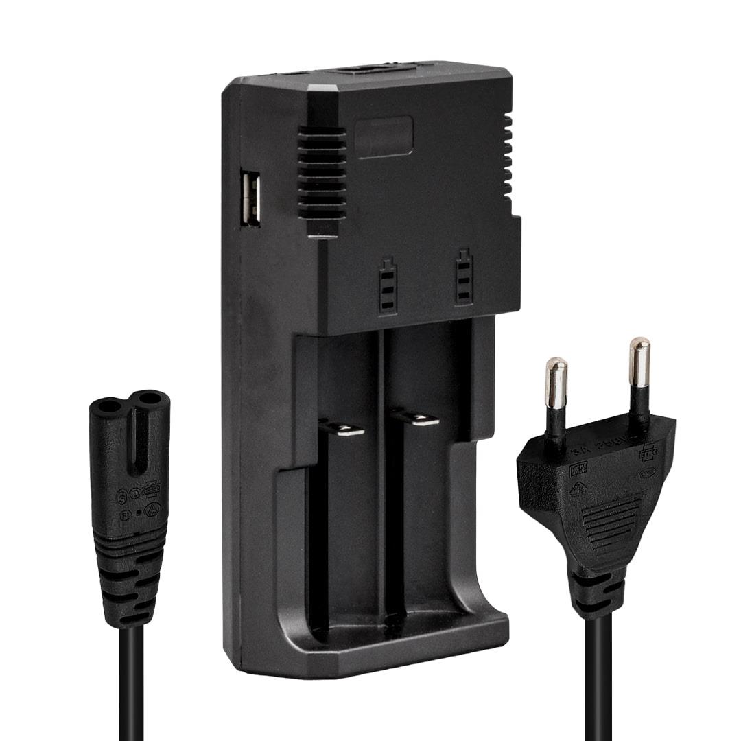 NARİTA HD-8863 18650-26650-16340-14500-AA-AAA 4.2V USB 600MA 2Lİ PİL ŞARJ CİHAZI