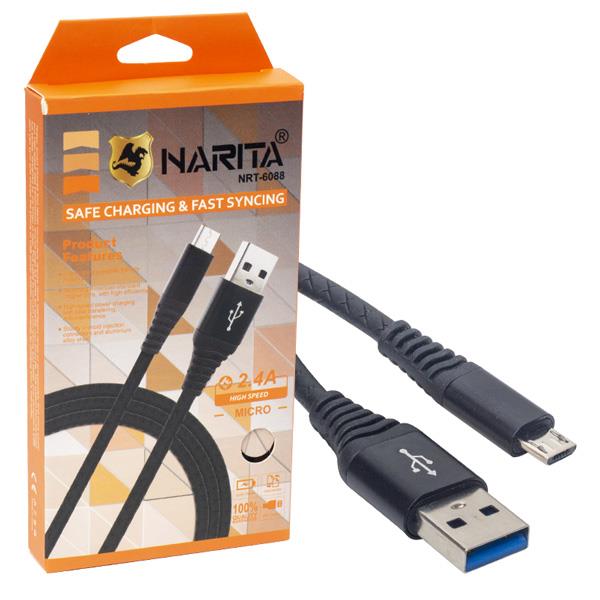 NARİTA NRT-6088 2.4 AMPER MICRO USB SAMSUNG ŞARJ VE DATA KABLOSU