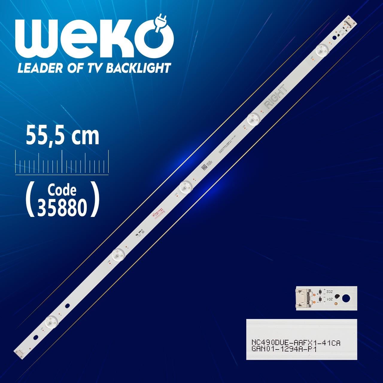 NC490DGG-AAFX1-41CA - GAN01-1255A-P1 (RIGHT) - 55.5 CM 5 LEDLİ - (WK-1342)