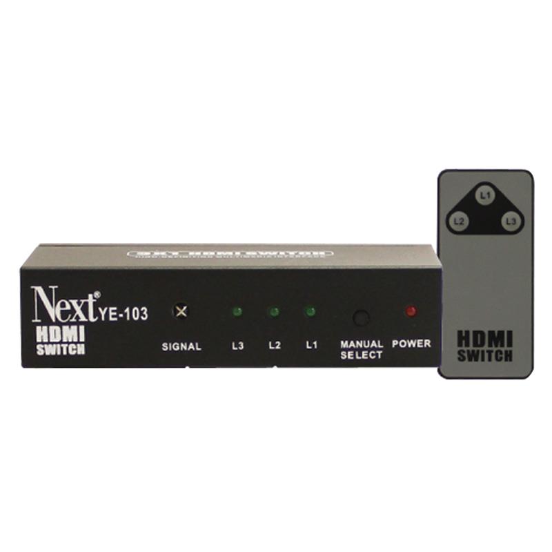 NEXT YE-103 HDMI SWITCH (3 CİHAZ GİRİŞ / 1 LCD ÇIKIŞ)