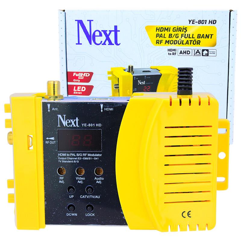 NEXT YE-801HD HDMI GİRİŞ FULL BAND RF MODÜLATÖR