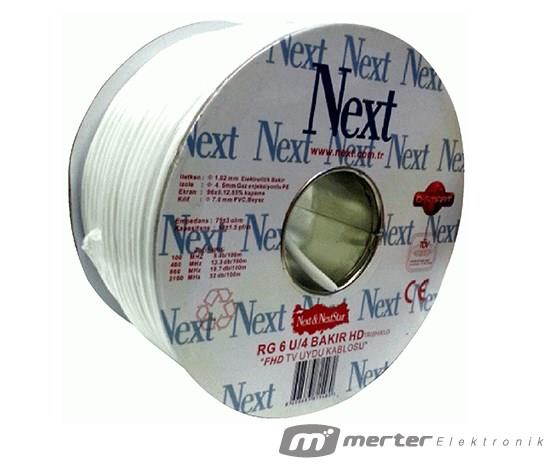 NEXT YE-9710BC RG6/U4 BAKIR ANTEN KABLOSU (100 METRE)