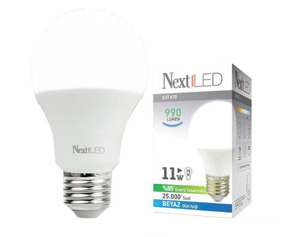 NEXTLED YE-11W-E27B 11 WATT 990 LÜMEN 6500K BEYAZ LED AMPUL