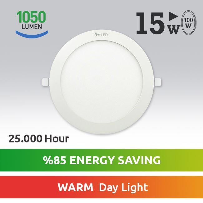 NEXTLED YE-SLY-15WG1 15 WATT 18 CM SIVA ALTI YUVARLAK GÜNIŞIĞI LED SPOT