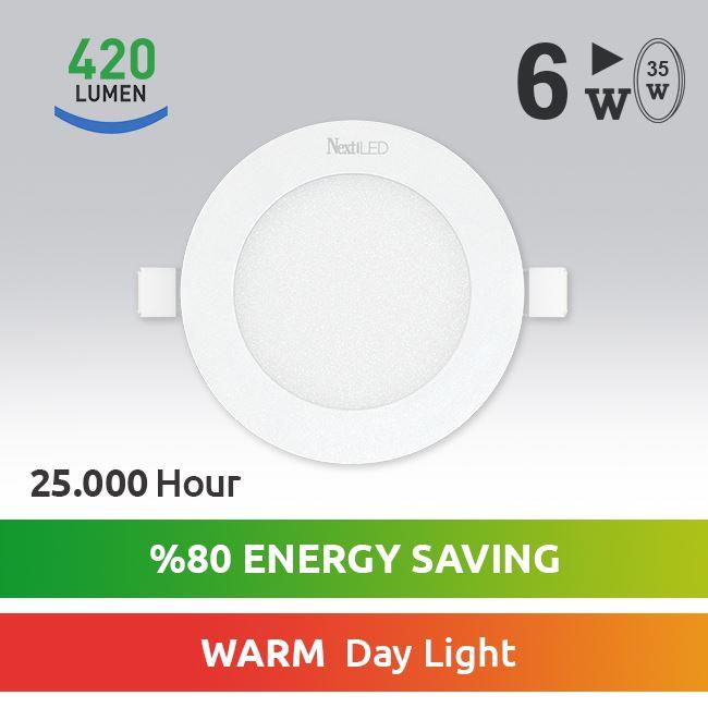 NEXTLED YE-SLY-6WG 6 WATT SIVA ALTI YUVARLAK GÜNIŞIĞI LED SPOT