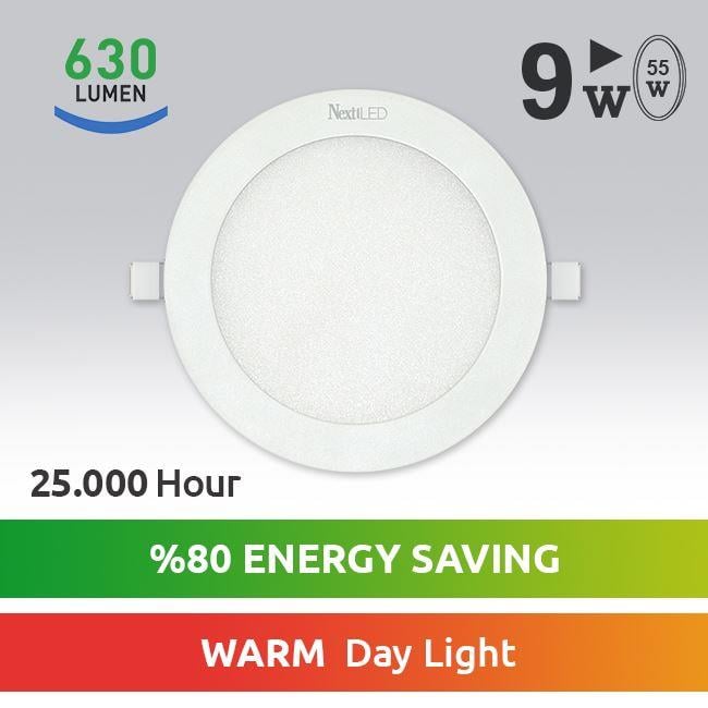 NEXTLED YE-SLY-9WG 9 WATT SIVA ALTI YUVARLAK GÜNIŞIĞI LED SPOT