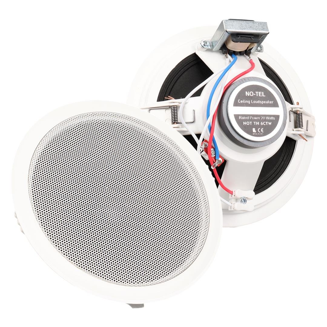 NO-TEL NOT TH 6CTW 6'' 16 CM 20 WATT BEYAZ ALÇIPAN TRAFOLU HOPARLÖR