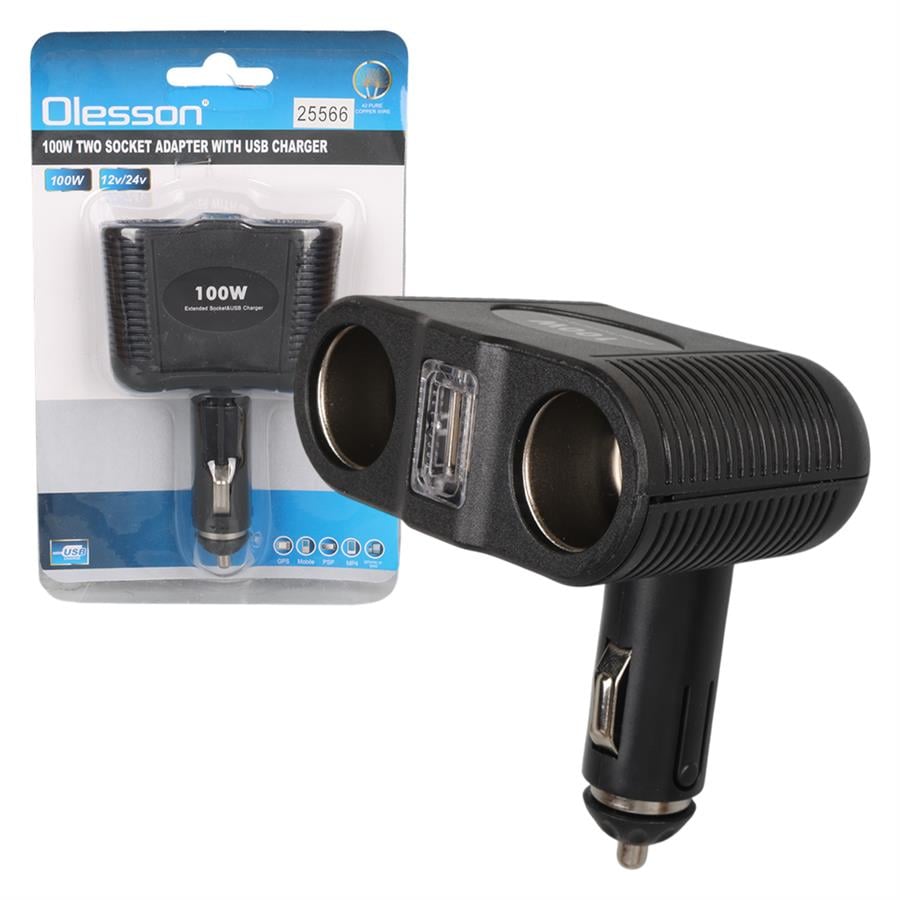 Olesson 1646 12-24V Çiftli Usbli 100W Araç Çakmak Çoklayıcı Fiyatı - Merter Elektronik