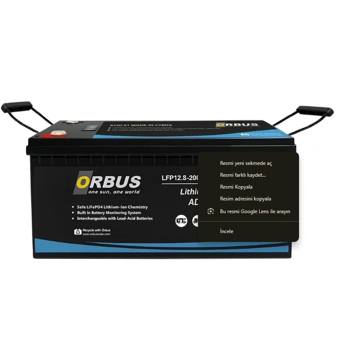 ORBUS 25.6 VOLT 200 AMPER LİTYUM AKÜ (522 X 269 X 220 MM)