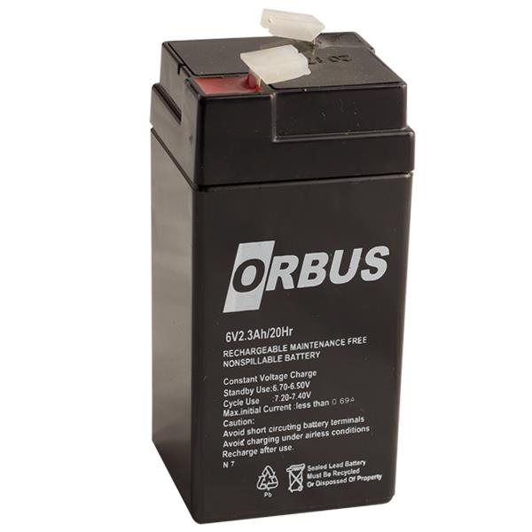 ORBUS 6 VOLT - 2.3 AMPER AKÜ (90 X 43 X 38 MM)