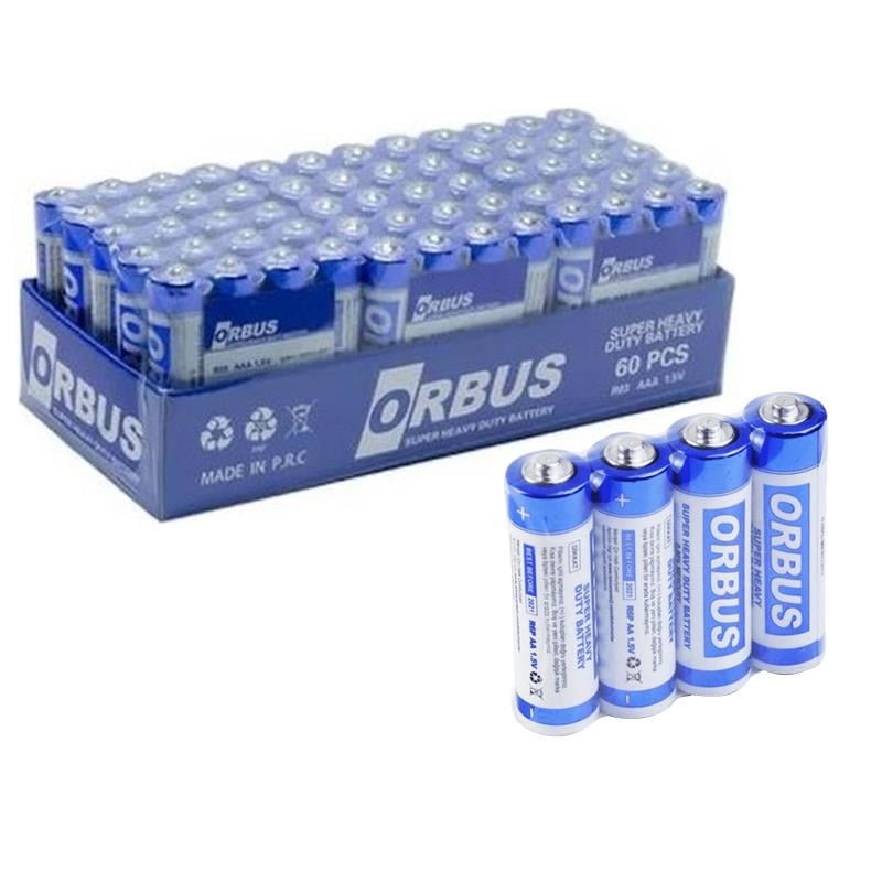 ORBUS ALÜMİNYUM 1.5 VOLT R6 AA KALEM PİL (60 ADET)