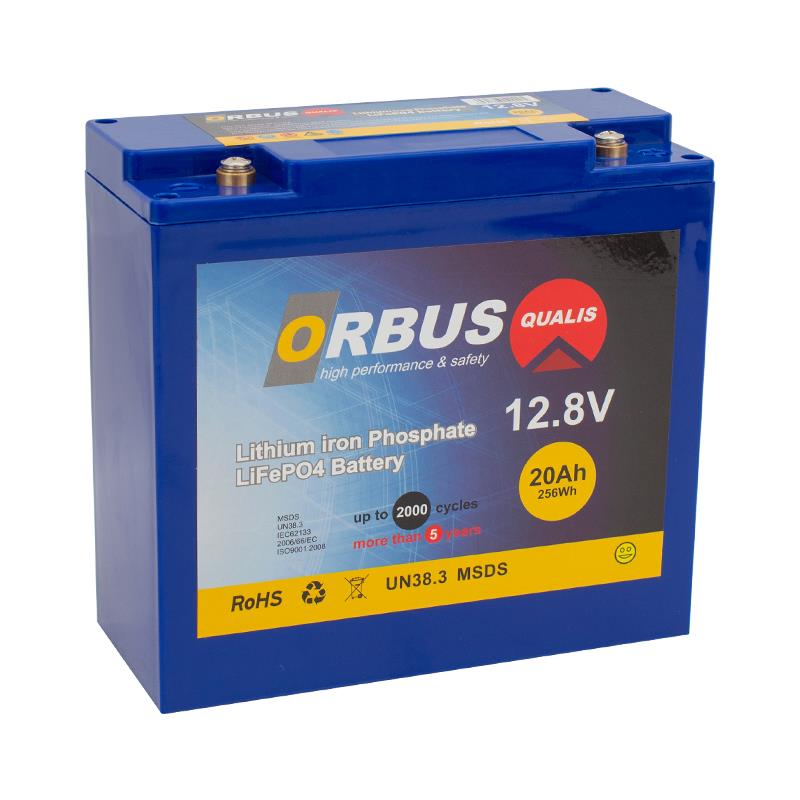 ORBUS LIT-12-20 12.8 VOLT - 20 AMPER LİFEPO4 LİTYUM AKÜ (181 X 77 X 175 MM)