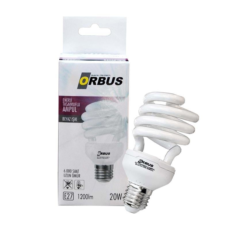 ORBUS ORB-20WCFL E27 20 WATT 1200 LÜMEN BEYAZ TASARRUFLU AMPÜL
