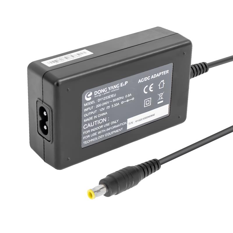 ORJİNAL DONG YANG 12 VOLT - 3.33 AMPER 5.5*3.0 İĞNELİ UÇ PLASTİK KASA MASAÜSTÜ KUTUSUZ ADAPTÖR (220 KABLO HARİÇ)