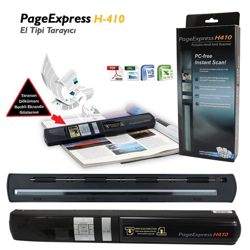 PAGEEXPRESS H410 PORTABLE SCANNER EL TİPİ PİLLİ TARAYICI