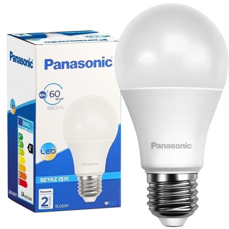 PANASONIC E27 DUY 60 WATT 860 LÜMEN BEYAZ IŞIK TASARRUFLU LED AMPUL