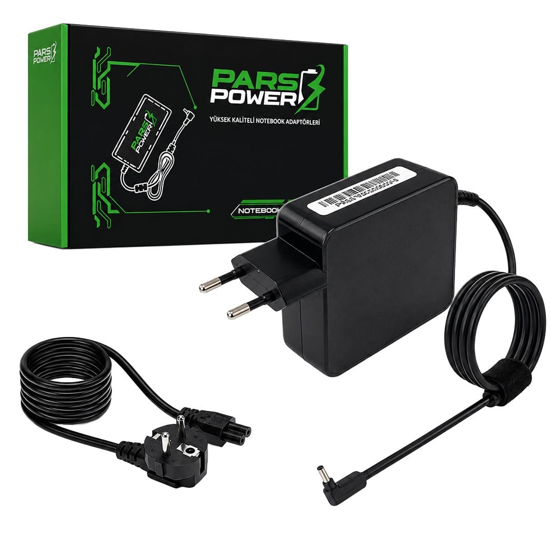 PARSPOWER PRS-016 PLASTİK KASA 19 V 3.42A 65W (3.0*1.1MM) STANDART NOTEBOOK ADAPTÖR Fiyatı - Merter Elektronik
