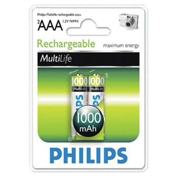 PHILIPS 1000 MAH ŞARJLI İNCE PİL (2Lİ TEK FİYAT)(R03B2A100/97)