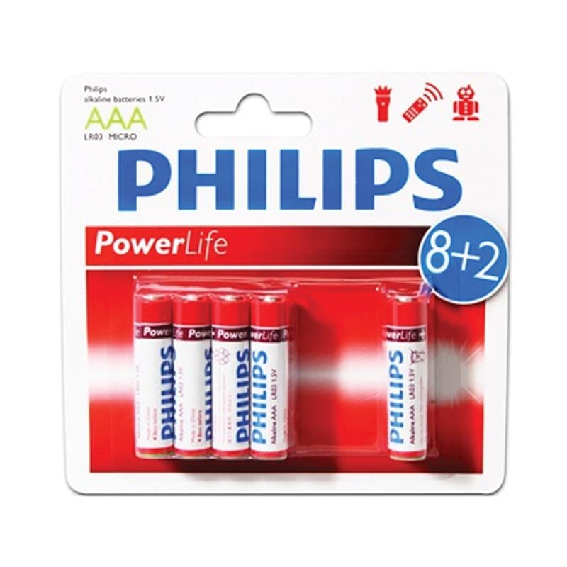 PHILIPS LR03P10BP/97 ALKALİN İNCE KALEM PİL (10LU FİYAT)