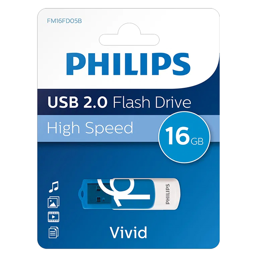 Philips Vivid FM16FD05B/00 16GB USB 2.0 Flash Bellek Fiyatı - Merter Elektronik