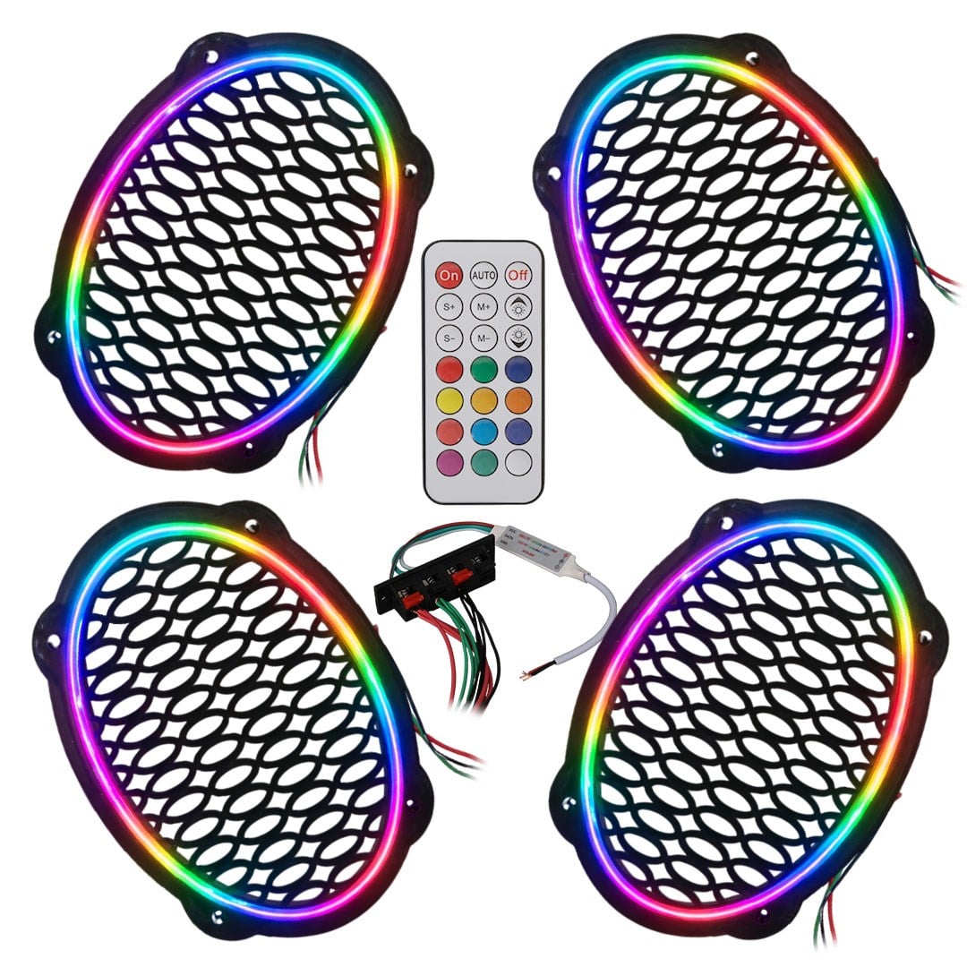 POKE PK-5653 KUMANDALI PİXEL LED KAPAK ANİMASYONLU 4 ADET OVAL OTO HORARLÖR