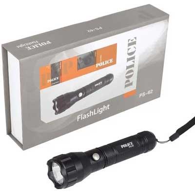 POLICE PS-62 SİYAH 220 VOLT ŞARJ + CREE POWER LED EL FENERİ
