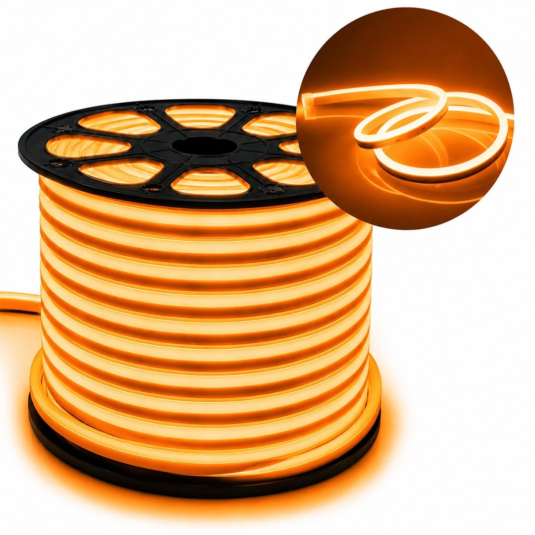 Powermaster 100 Metre 12 Volt Oranj Neon Şerit Led Fiyatı - Merter Elektronik