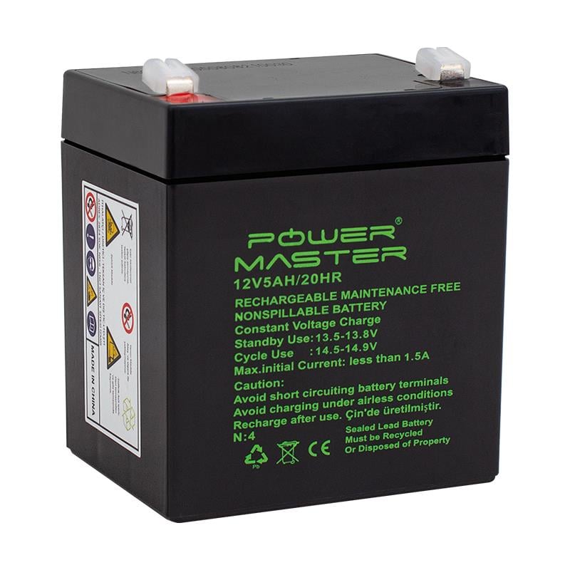 POWERMASTER 12 VOLT - 5 AMPER AKÜ (90 X 70 X 101 MM)