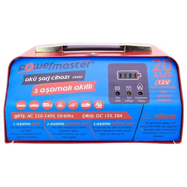 POWERMASTER C9305 12 VOLT - 20 AMPER AKÜ ŞARJ CİHAZI