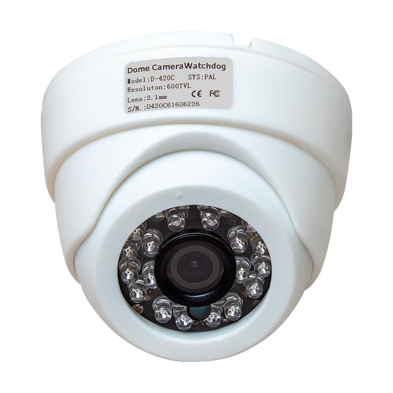 POWERMASTER D-420C 1/3 SONY 2.1MM 600 TVL 18 LEDLİ ANALOG PLASTİK DOME KAMERA (4 PİN SOKETLİ)