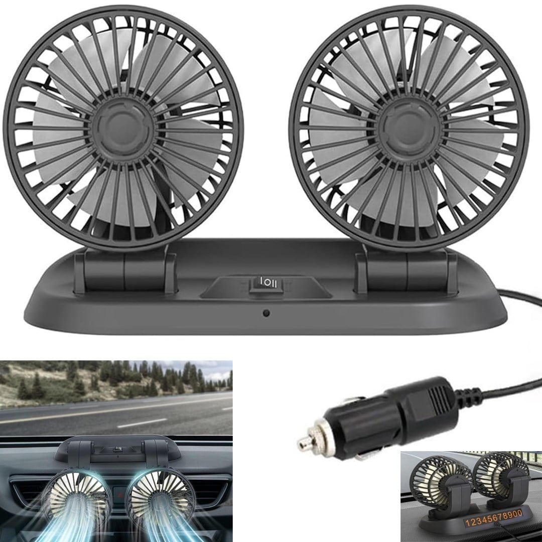 Powermaster Fan10 12 Volt Dc Çakmaklıklı Mini 2Li Plastik Araç Fanı Fiyatı - Merter Elektronik