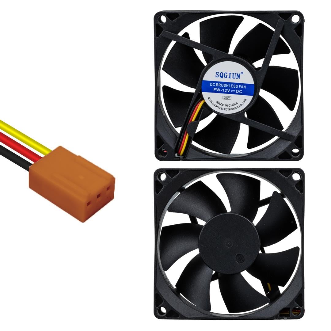PowerMaster IC-216 Fırçasız DC Fan 80X80X25mm 12Volt 2Pin Fiyatı - Merter Elektronik