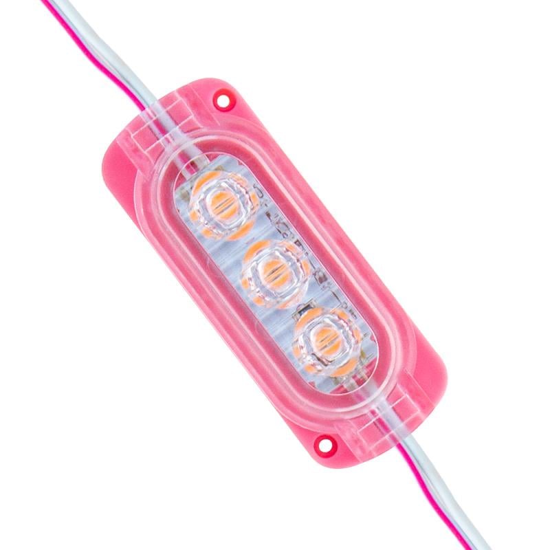 POWERMASTER MODÜL LED 12V 0.6W PEMBE 2835 65X25 MM IP65 120LM 160 DERECE