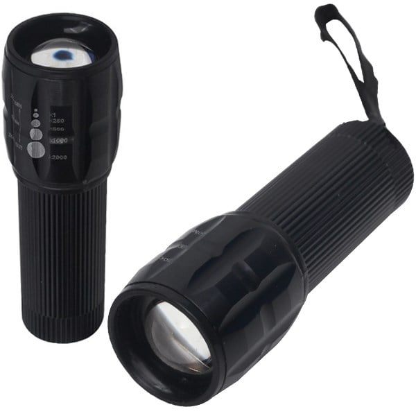 POWERMASTER MX-7303 MERCEKLİ EL FENERİ POWER LEDLİ AAA PİLLİ ZOOMLU